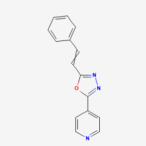 4-[5-(2-Phenylethenyl)-1,3,4-oxadiazol-2-yl]pyridine