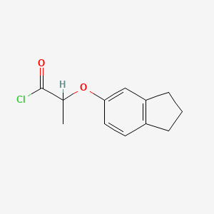 molecular formula C12H13ClO2 B1420689 2-(2,3-二氢-1H-茚-5-氧基)丙酰氯 CAS No. 1160257-34-0
