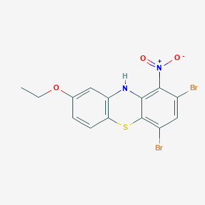 2,4-Dibromo-8-ethoxy-1-nitro-10H-phenothiazine