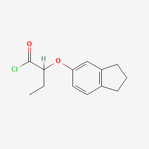 molecular formula C13H15ClO2 B1420691 2-(2,3-二氢-1H-茚-5-yloxy)丁酰氯 CAS No. 1160257-64-6