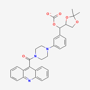 {3-[4-(Acridine-9-carbonyl)piperazin-1-YL]phenyl}(2,2-dimethyl-1,3-dioxolan-4-YL)methyl carbonate