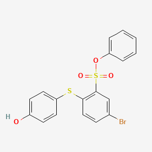 Phenyl 5-bromo-2-[(4-hydroxyphenyl)sulfanyl]benzene-1-sulfonate