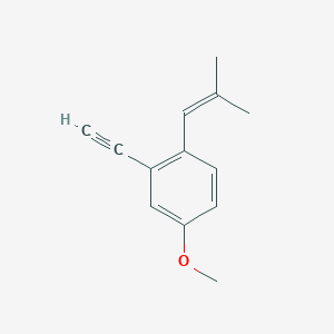 molecular formula C13H14O B14206992 2-Ethynyl-4-methoxy-1-(2-methylprop-1-en-1-yl)benzene CAS No. 819871-56-2