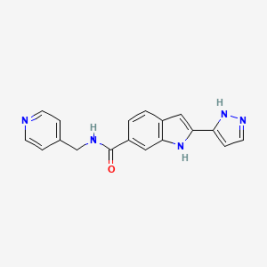 2-(1,2-Dihydro-3H-pyrazol-3-ylidene)-N-[(pyridin-4-yl)methyl]-2H-indole-6-carboxamide