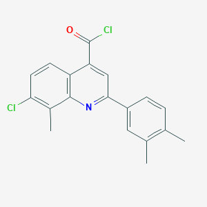 7-Chloro-2-(3,4-dimethylphenyl)-8-methylquinoline-4-carbonyl chloride
