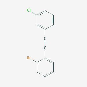 molecular formula C14H8BrCl B14207041 1-Bromo-2-[(3-chlorophenyl)ethynyl]benzene CAS No. 832744-19-1