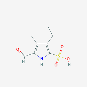 molecular formula C8H11NO4S B14207056 3-Ethyl-5-formyl-4-methyl-1H-pyrrole-2-sulfonic acid CAS No. 781565-65-9