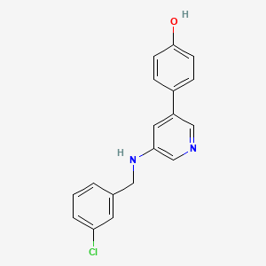 Phenol, 4-[5-[[(3-chlorophenyl)methyl]amino]-3-pyridinyl]-