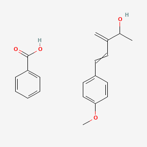 Benzoic acid;5-(4-methoxyphenyl)-3-methylidenepent-4-en-2-ol