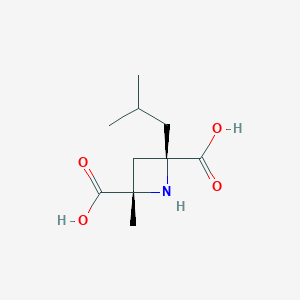 2,4-Azetidinedicarboxylic acid, 2-methyl-4-(2-methylpropyl)-, (2S,4R)-