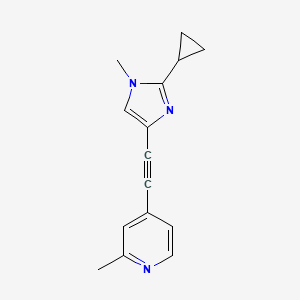 4-[(2-Cyclopropyl-1-methyl-1H-imidazol-4-yl)ethynyl]-2-methylpyridine