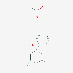 Acetic acid;3,3,5-trimethyl-1-phenylcyclohexan-1-ol