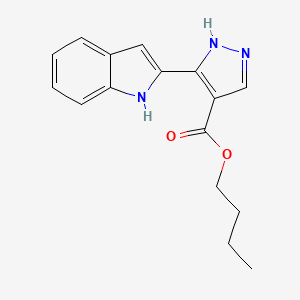 Butyl 3-(2H-indol-2-ylidene)-2,3-dihydro-1H-pyrazole-4-carboxylate