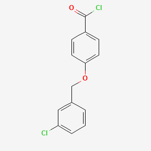 molecular formula C14H10Cl2O2 B1420723 4-[(3-Chlorobenzyl)oxy]benzoyl chloride CAS No. 1160250-21-4