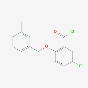 molecular formula C15H12Cl2O2 B1420728 5-氯-2-[(3-甲基苄基)氧基]苯甲酰氯 CAS No. 1160260-28-5