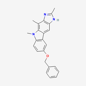 molecular formula C23H21N3O B14207299 8-(Benzyloxy)-2,4,5-trimethyl-1,5-dihydroimidazo[4,5-b]carbazole CAS No. 832723-99-6