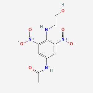 molecular formula C10H12N4O6 B14207314 N-{4-[(2-Hydroxyethyl)amino]-3,5-dinitrophenyl}acetamide CAS No. 835627-55-9