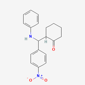 molecular formula C19H20N2O3 B14207342 2-[Anilino(4-nitrophenyl)methyl]cyclohexan-1-one CAS No. 792842-31-0