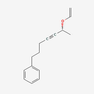 molecular formula C15H18O B14207349 [(6R)-6-(Ethenyloxy)hept-4-yn-1-yl]benzene CAS No. 825628-13-5