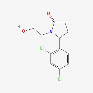 molecular formula C12H13Cl2NO2 B14207367 5-(2,4-Dichlorophenyl)-1-(2-hydroxyethyl)pyrrolidin-2-one CAS No. 808186-35-8