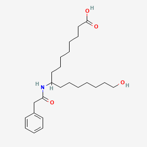 molecular formula C24H39NO4 B14207393 16-Hydroxy-9-(2-phenylacetamido)hexadecanoic acid CAS No. 833484-13-2