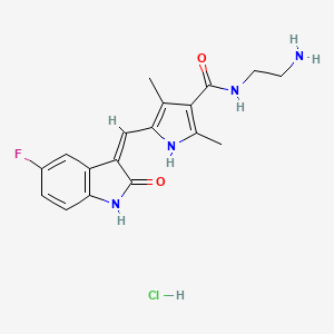 molecular formula C18H20ClFN4O2 B1420740 N,N-Didesethyl Sunitinib Hydrochloride CAS No. 873077-70-4