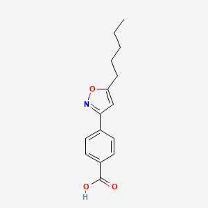 molecular formula C15H17NO3 B14207422 4-(5-Pentyl-1,2-oxazol-3-YL)benzoic acid CAS No. 835594-17-7