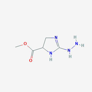 molecular formula C5H10N4O2 B14207423 methyl 2-hydrazinyl-4,5-dihydro-1H-imidazole-5-carboxylate CAS No. 760159-88-4