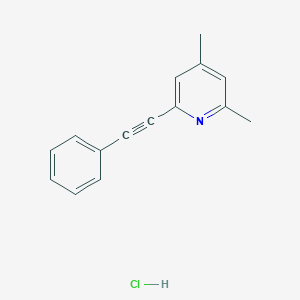 molecular formula C15H14ClN B14207426 2,4-Dimethyl-6-(2-phenylethynyl)pyridine;hydrochloride CAS No. 823198-75-0