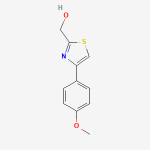molecular formula C11H11NO2S B1420746 [4-(4-Methoxyphenyl)-1,3-thiazol-2-yl]methanol CAS No. 1211511-23-7