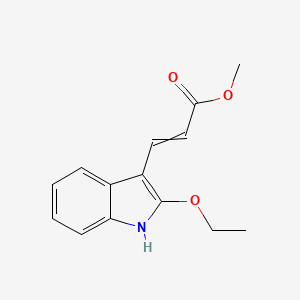 molecular formula C14H15NO3 B14207465 Methyl 3-(2-ethoxy-1H-indol-3-yl)prop-2-enoate CAS No. 830323-99-4