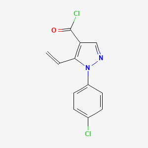 molecular formula C12H8Cl2N2O B14207478 1-(4-Chlorophenyl)-5-ethenyl-1H-pyrazole-4-carbonyl chloride CAS No. 786727-25-1