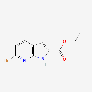 molecular formula C10H9BrN2O2 B1420749 6-溴-1H-吡咯并[2,3-b]吡啶-2-羧酸乙酯 CAS No. 577711-94-5