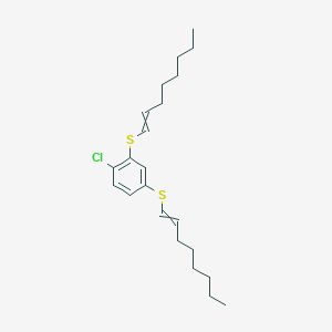 molecular formula C22H33ClS2 B14207524 1-Chloro-2,4-bis[(oct-1-en-1-yl)sulfanyl]benzene CAS No. 830321-00-1