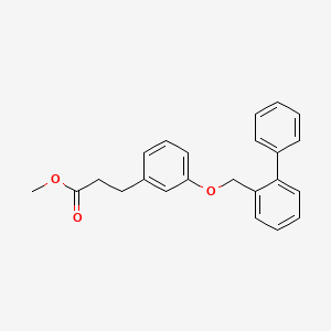 molecular formula C23H22O3 B14207529 Methyl 3-{3-[([1,1'-biphenyl]-2-yl)methoxy]phenyl}propanoate CAS No. 833485-17-9