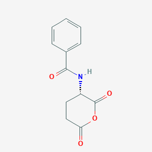 molecular formula C12H11NO4 B14207535 N-[(3S)-2,6-dioxooxan-3-yl]benzamide CAS No. 630393-88-3