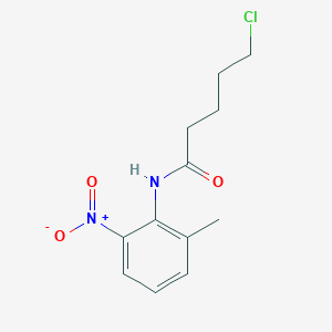 molecular formula C12H15ClN2O3 B1420755 5-chloro-N-(2-methyl-6-nitrophenyl)pentanamide CAS No. 1206094-98-5