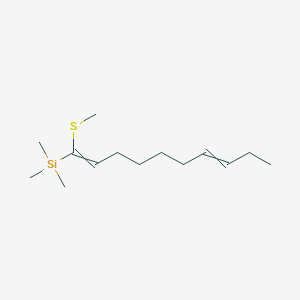 molecular formula C14H28SSi B14207559 Trimethyl[1-(methylsulfanyl)deca-1,7-dien-1-YL]silane CAS No. 833460-56-3