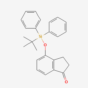 molecular formula C25H26O2Si B14207566 4-{[tert-Butyl(diphenyl)silyl]oxy}-2,3-dihydro-1H-inden-1-one CAS No. 917607-30-8