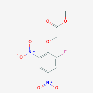 molecular formula C9H7FN2O7 B1420757 2-氟-4,6-二硝基苯氧基)乙酸甲酯 CAS No. 1206087-01-5