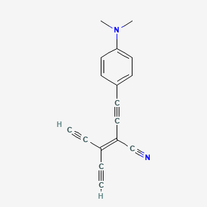 molecular formula C17H12N2 B14207587 2-{[4-(Dimethylamino)phenyl]ethynyl}-3-ethynylpent-2-en-4-ynenitrile CAS No. 769939-89-1