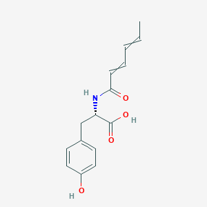 molecular formula C15H17NO4 B14207598 N-Hexa-2,4-dienoyl-L-tyrosine CAS No. 823195-93-3