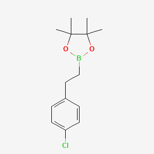 molecular formula C14H20BClO2 B1420761 2-[2-(4-Chlorophenyl)ethyl]-4,4,5,5-tetramethyl-1,3,2-dioxaborolane CAS No. 444094-88-6