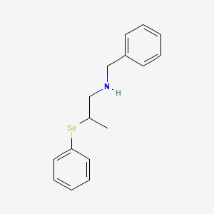 molecular formula C16H19NSe B14207611 Benzenemethanamine, N-[2-(phenylseleno)propyl]- CAS No. 831200-62-5