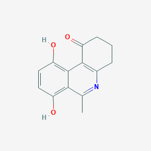 molecular formula C14H13NO3 B14207614 10-Hydroxy-6-methyl-3,4-dihydrophenanthridine-1,7(2H,5H)-dione CAS No. 918437-44-2