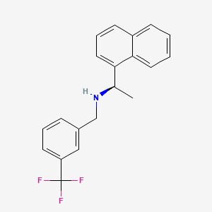 molecular formula C20H18F3N B1420762 (R)-1-(naphthalen-1-yl)-N-(3-(trifluoromethyl)benzyl)ethan-1-amine CAS No. 1229512-52-0
