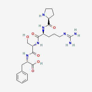 molecular formula C23H35N7O6 B14207624 L-Prolyl-N~5~-(diaminomethylidene)-L-ornithyl-L-seryl-L-phenylalanine CAS No. 785823-06-5