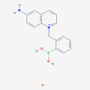 molecular formula C16H16BBrN2O2 B14207632 6-Amino-1-[(2-boronophenyl)methyl]quinolin-1-ium bromide CAS No. 725719-78-8