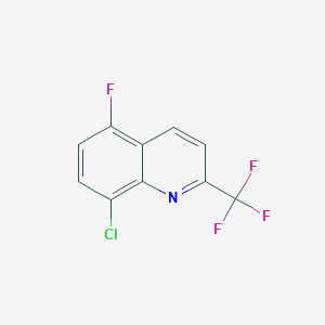 molecular formula C10H4ClF4N B1420765 8-Chloro-5-fluoro-2-(trifluoromethyl)quinoline CAS No. 1227293-40-4