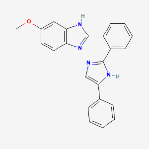 molecular formula C23H18N4O B14207657 6-methoxy-2-[2-(5-phenyl-1H-imidazol-2-yl)phenyl]-1H-benzimidazole CAS No. 824394-81-2